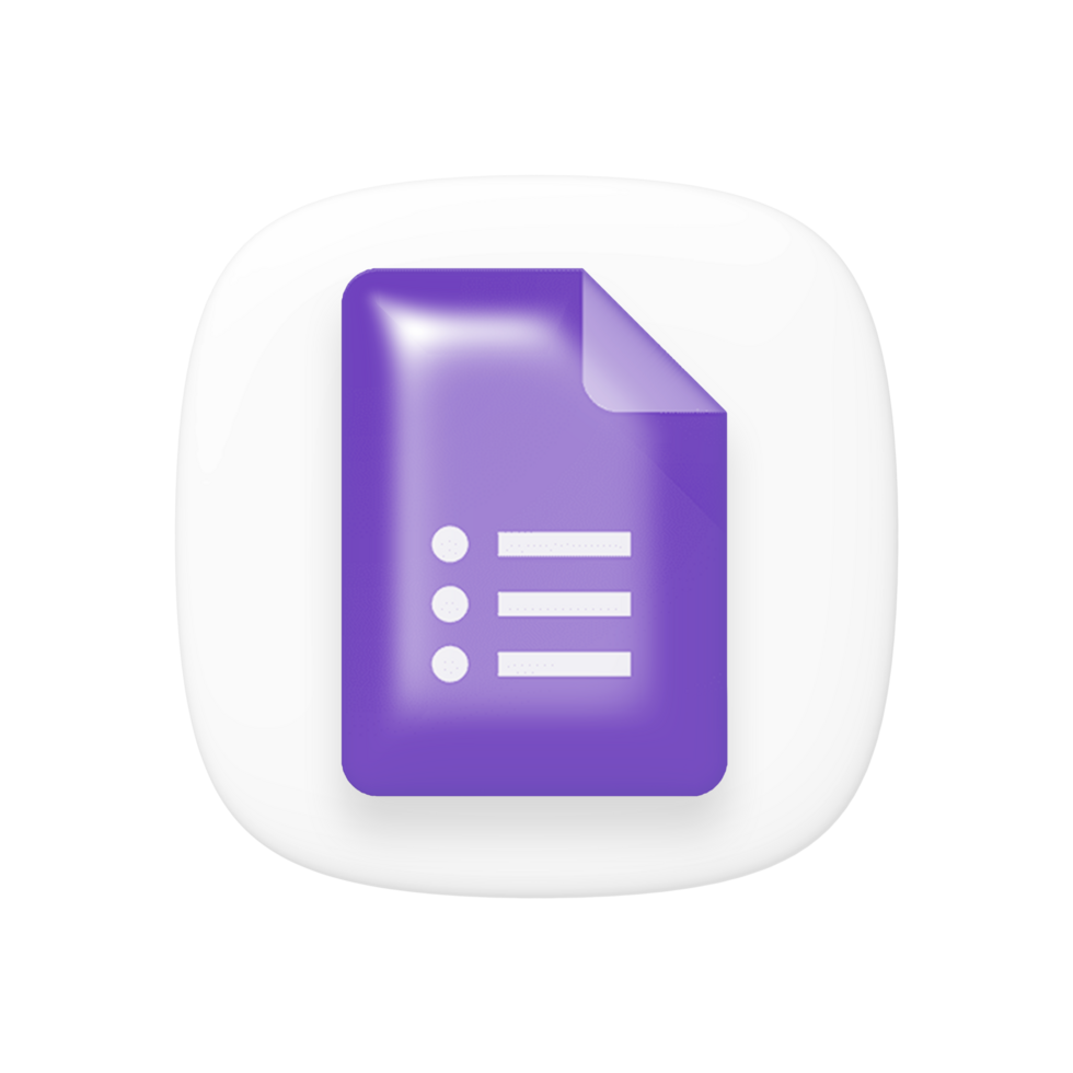 Google Forms on transparent background png