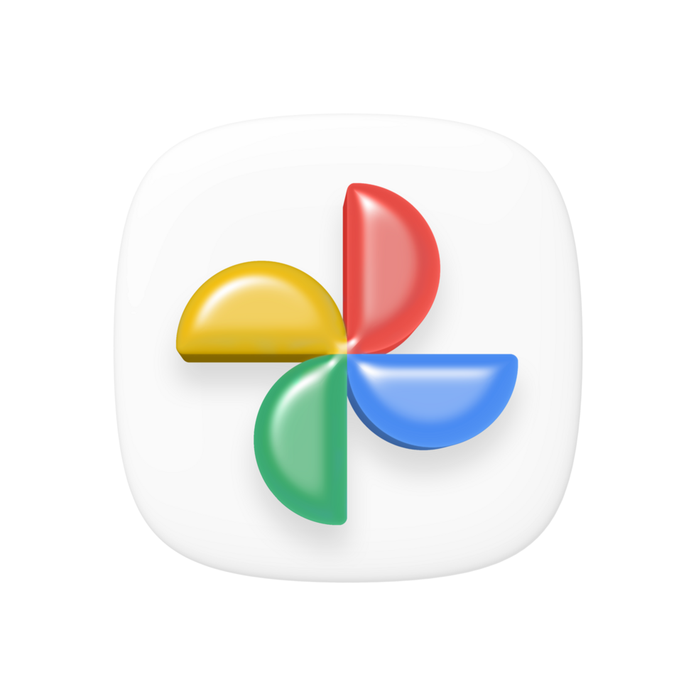 Google Photos app icon on transparent background png