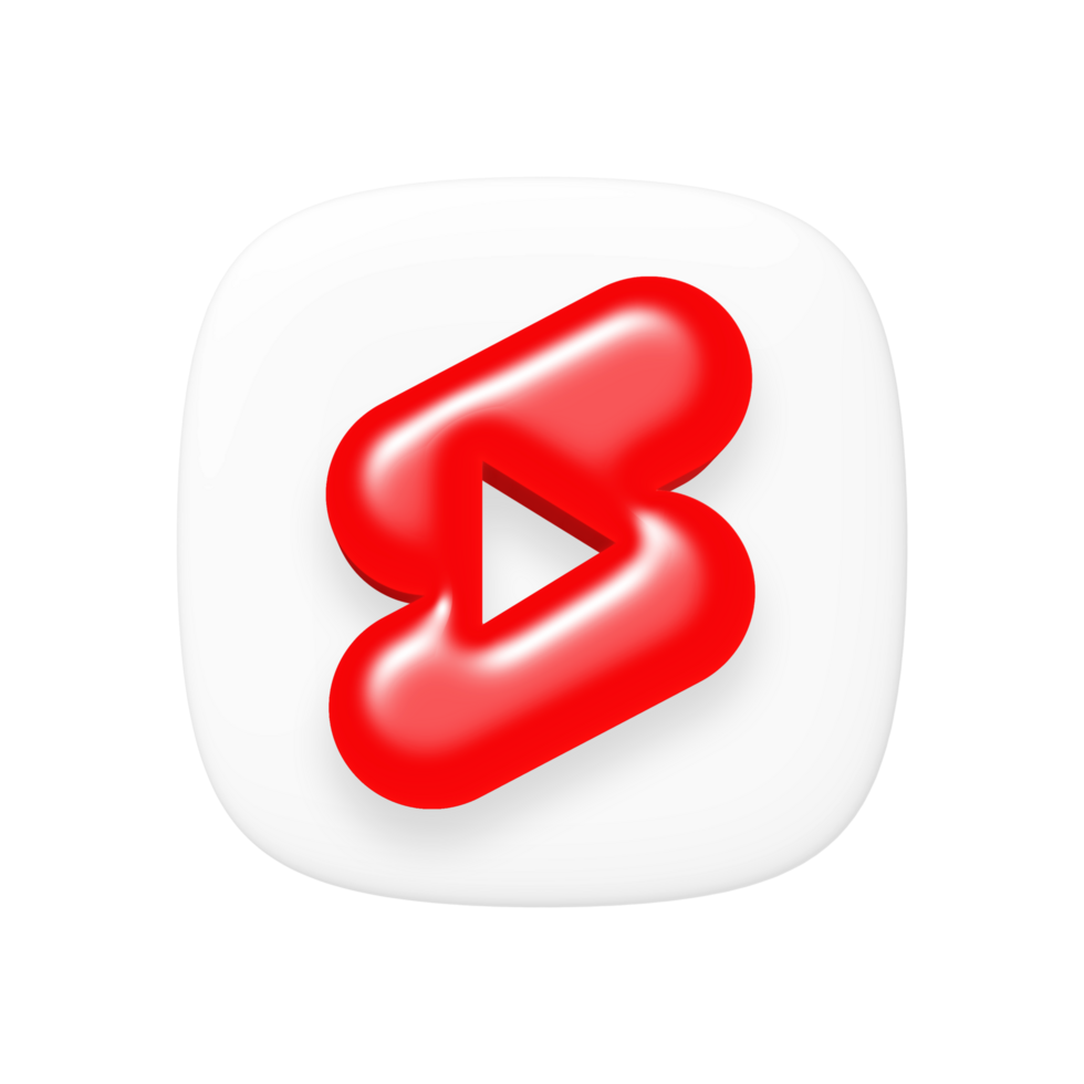 Youtube shorts logo on transparent background png