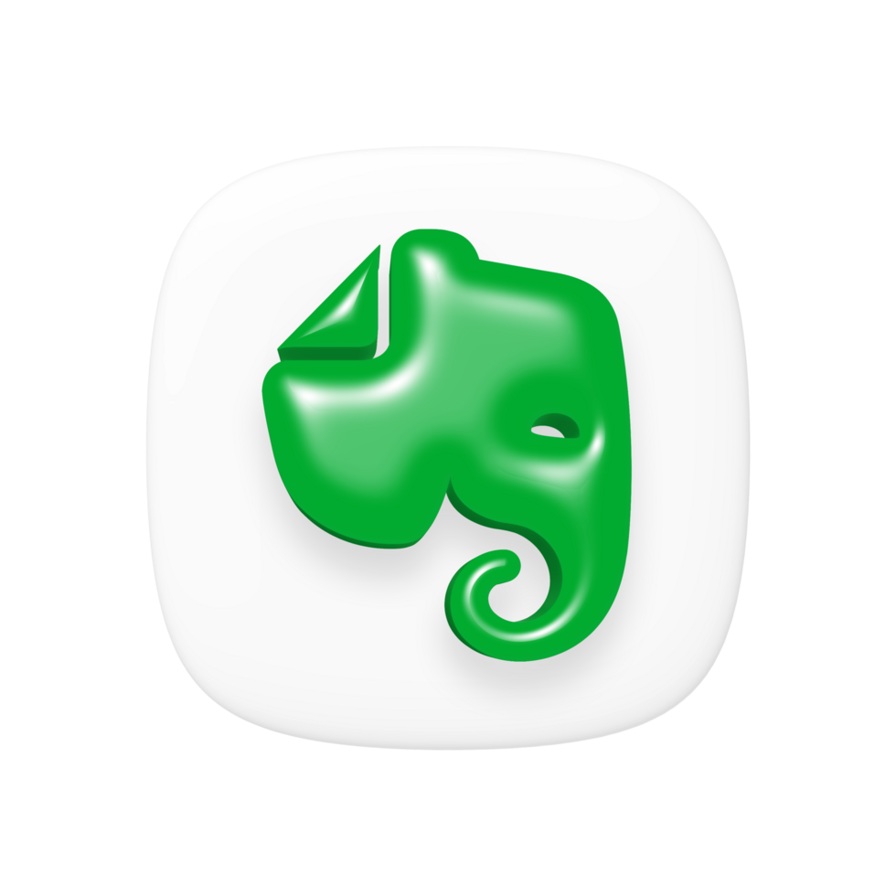 Evernote app icon on transparent background png
