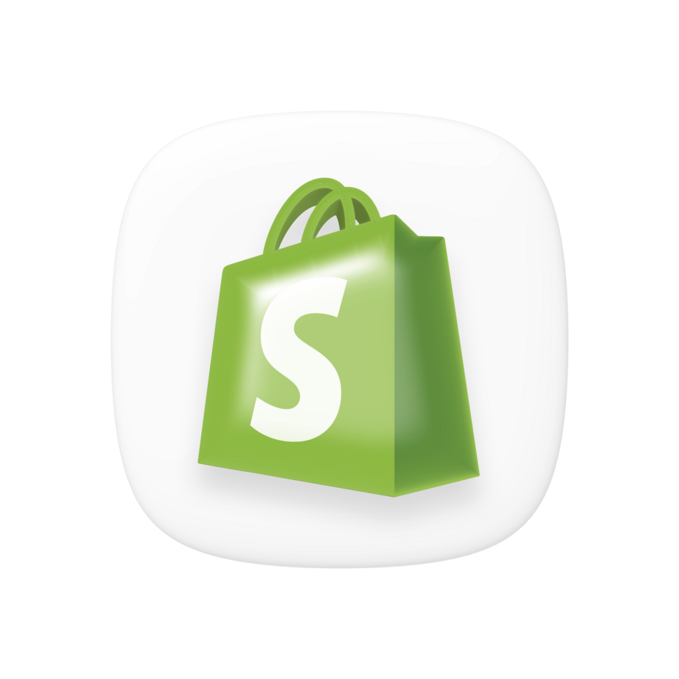Shopify app icon on transparent background png