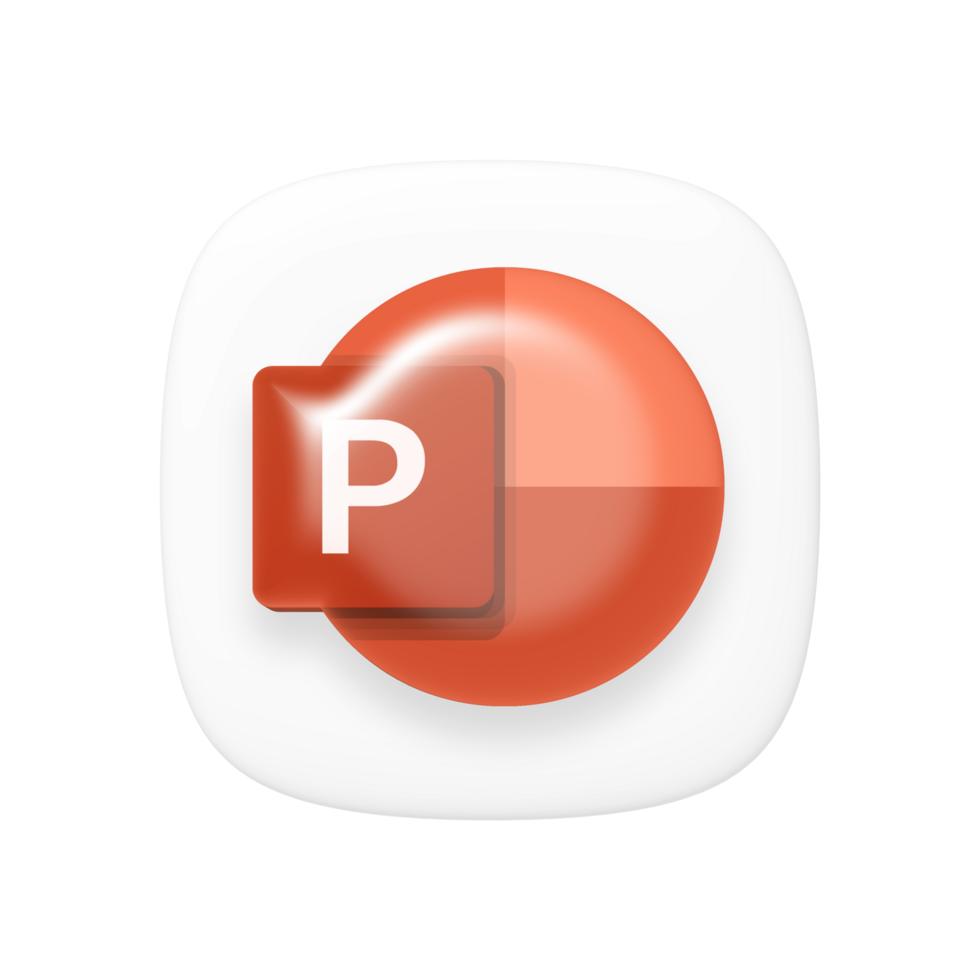 Microsoft Powerpoint icon on transparent background png