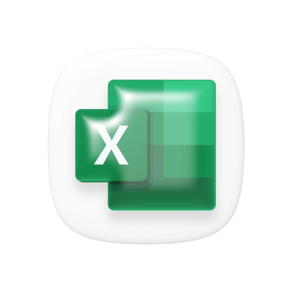 Microsoft Excel icon on transparent background png