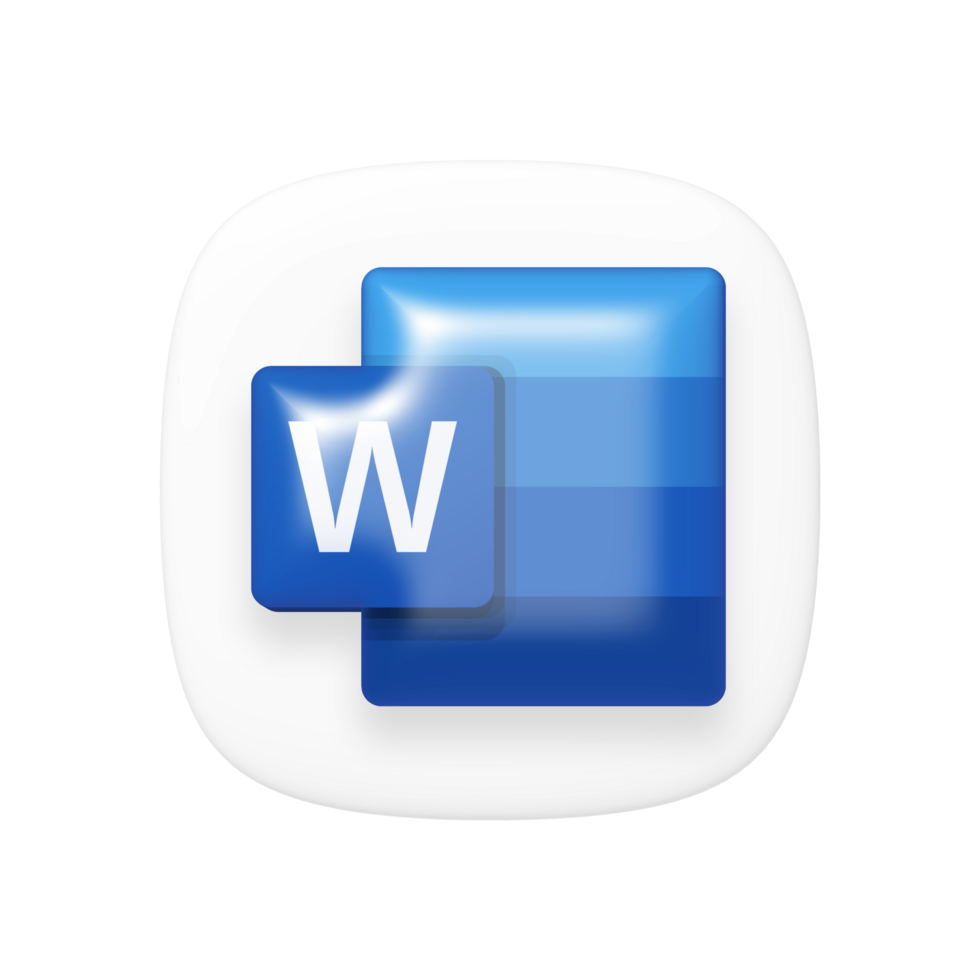 Microsoft Word icon on transparent background png