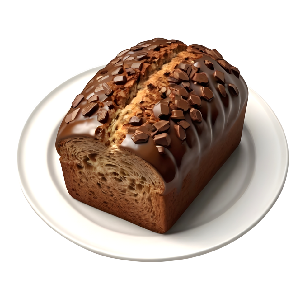 Chocolate Nut Bread on a transparent background png