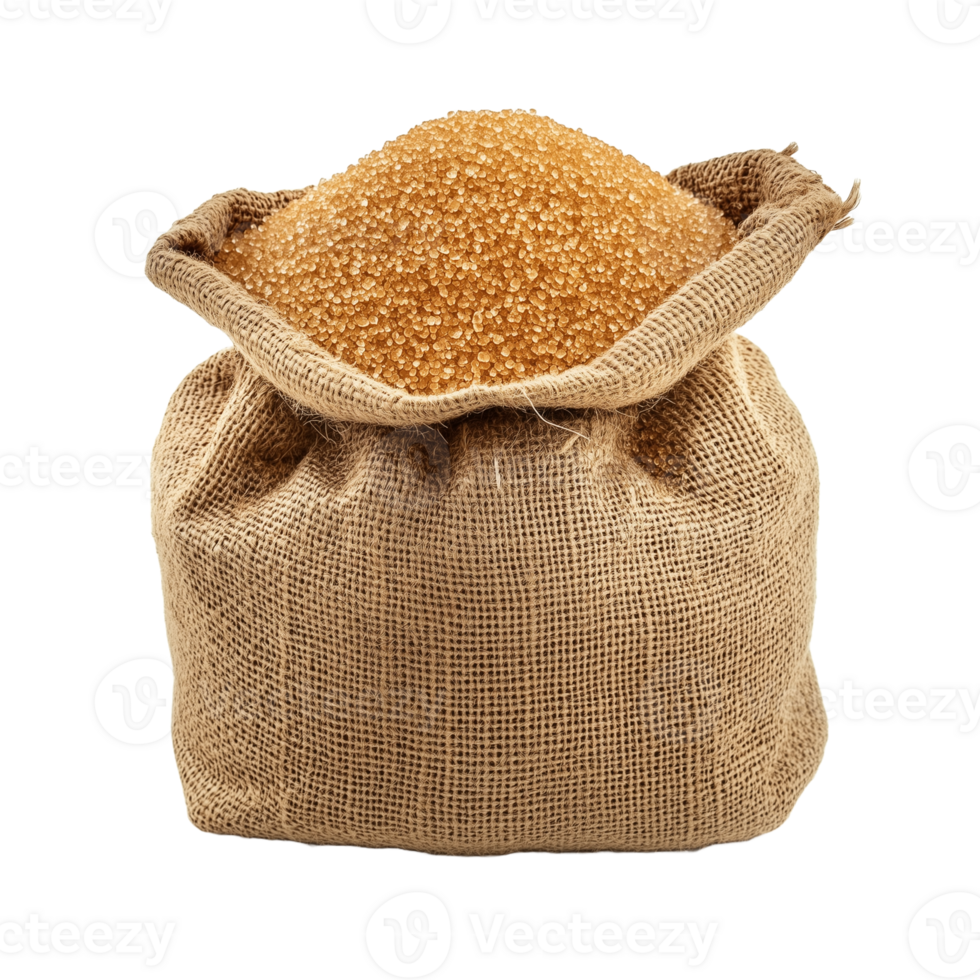 Sack of Raw Sugar for Culinary Uses and Natural Sweetening in Baking png