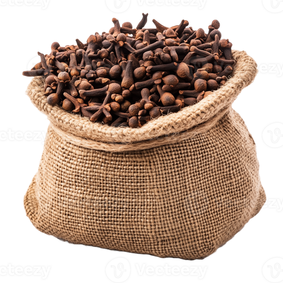 Sack of Whole Cloves for Culinary Excellence and Aromatic Flavor png