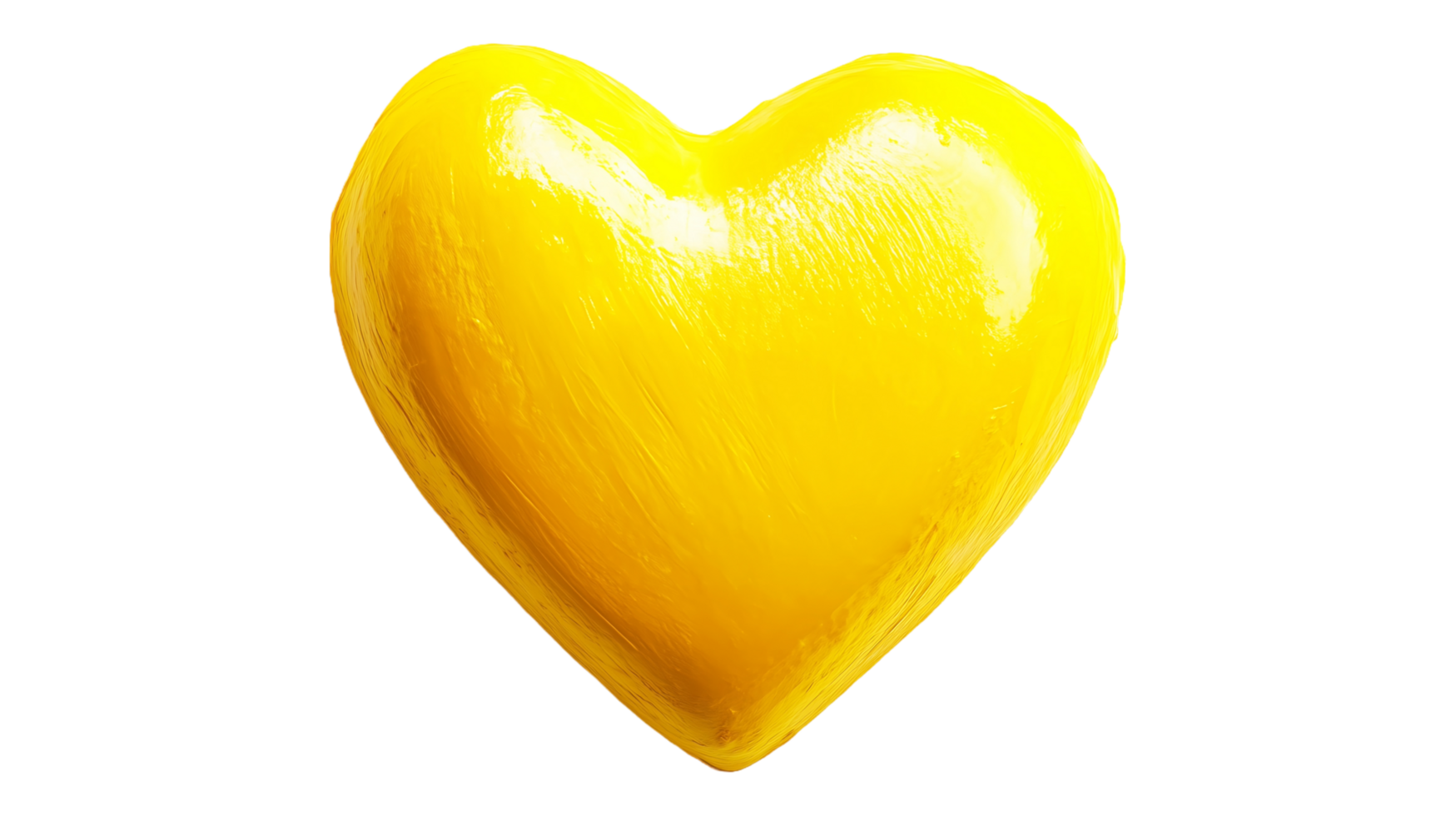 Textured Yellow Heart Emblem Expressing Love, Joy, and Optimism for Creative Endeavors png