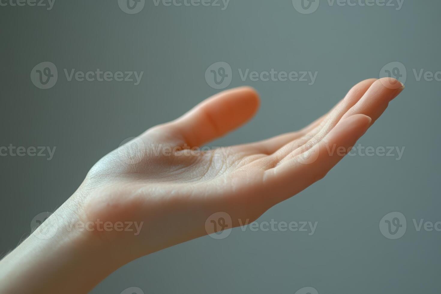 A Pale Hand Open In A Giving Gesture photo