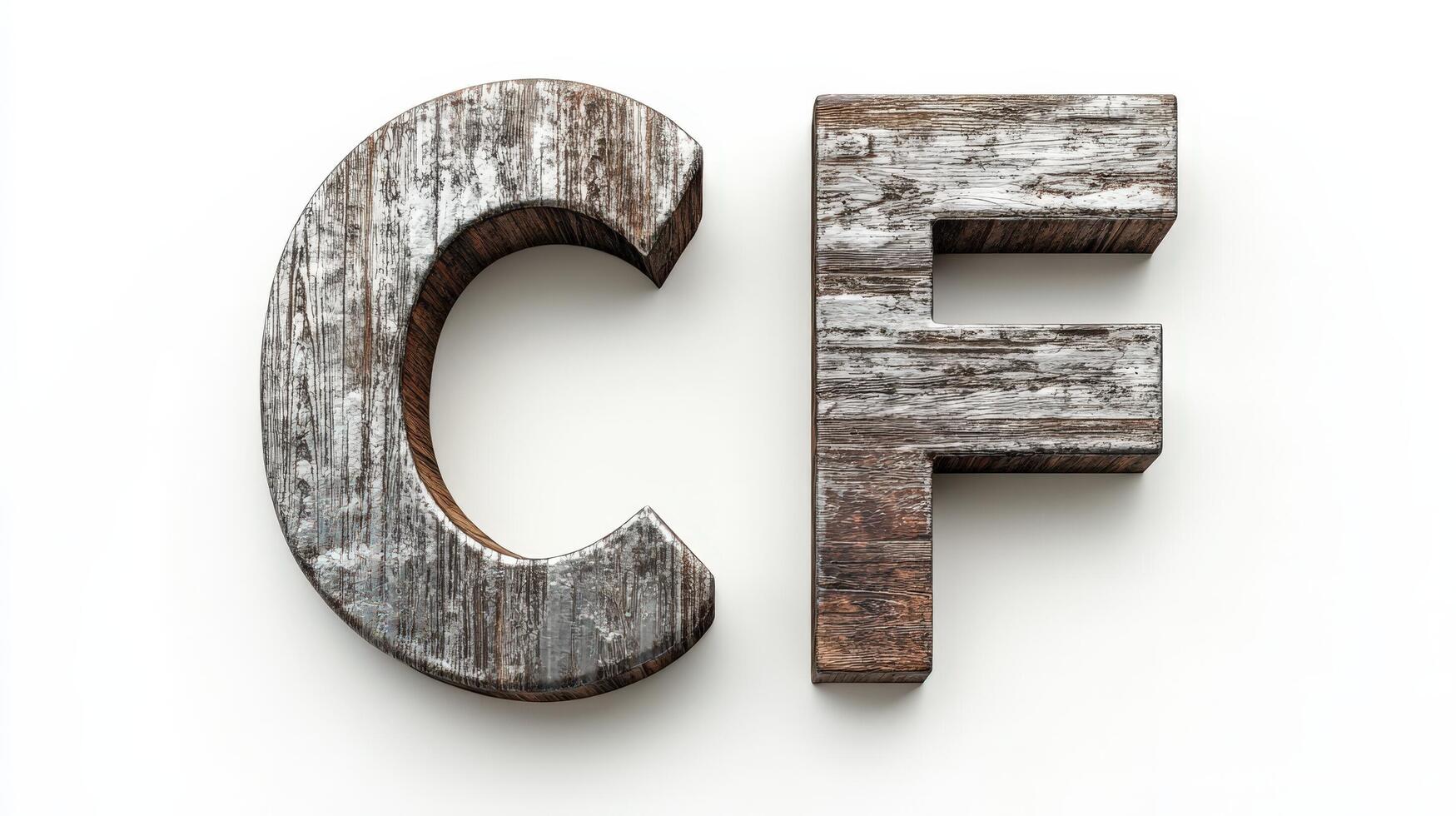 The word c is made of wood and painted white photo