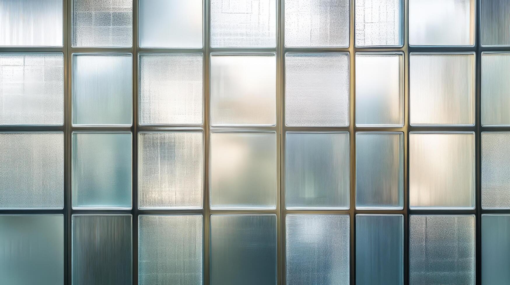 A glass wall with many different colors photo