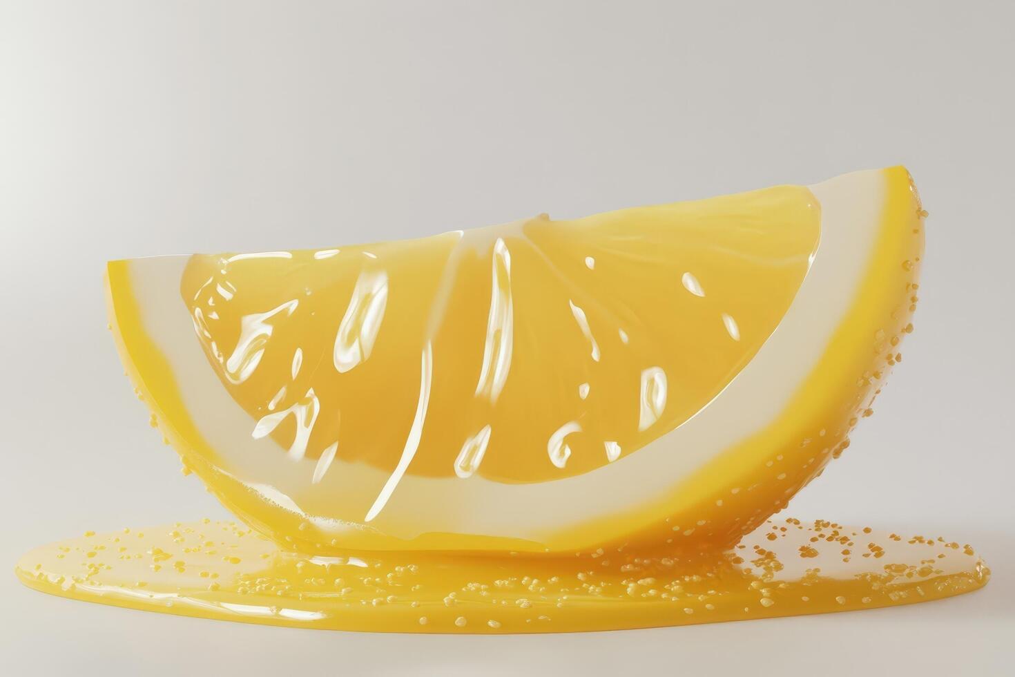 A Lemon Slice Dripping Fresh Citrus Juice photo