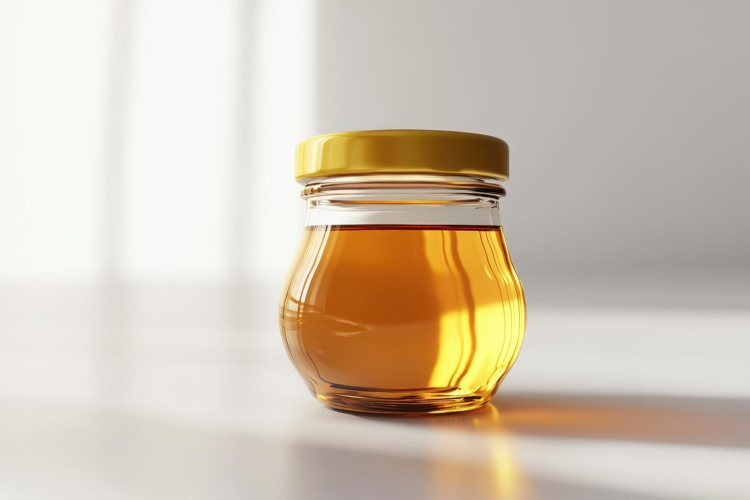 Glass Jar of Golden Honey Sweet Treat photo