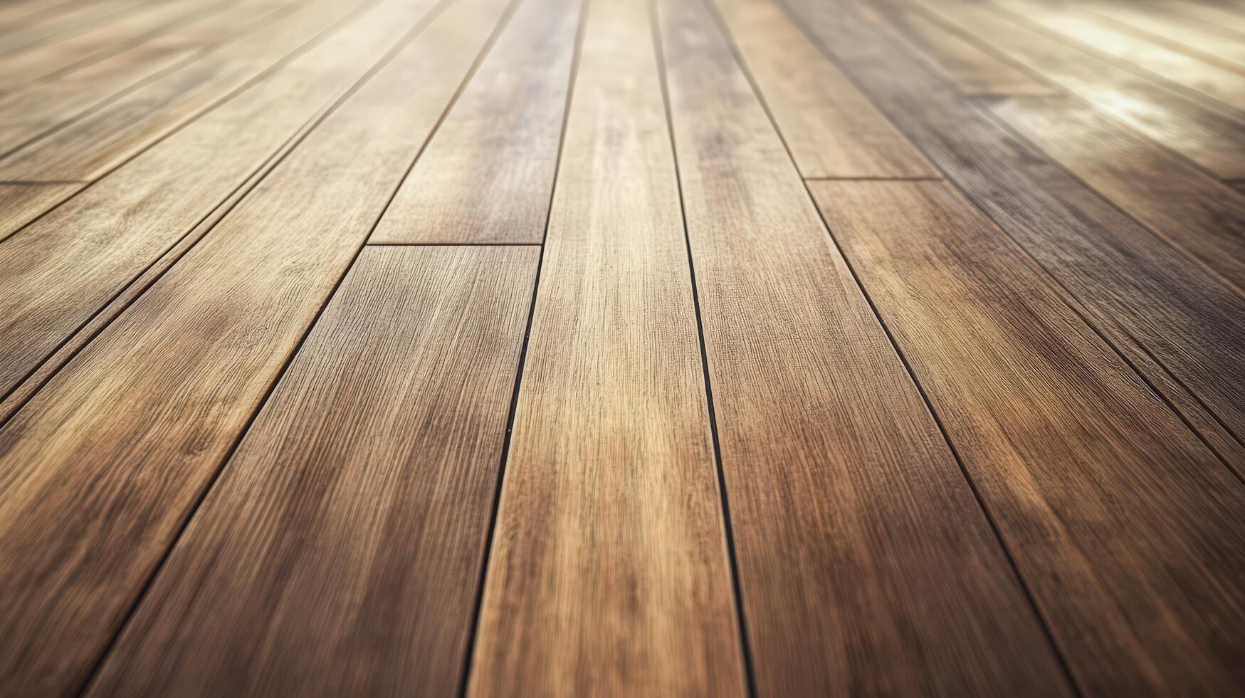 Wood flooring in a room with sunlight photo