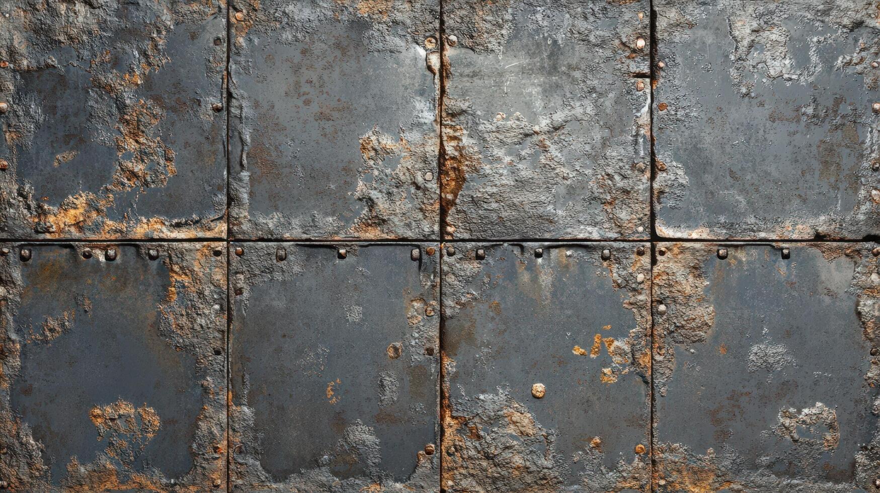 Rusted Metal Panels Showing Age And Wear photo