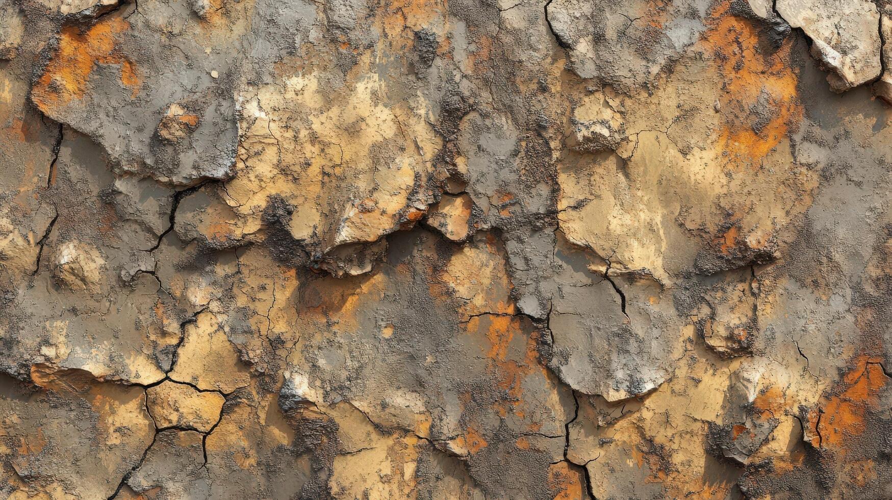 Cracked and weathered earth tones surface texture photo
