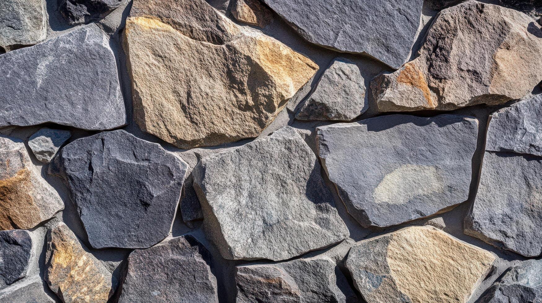 A stone wall with many different colors photo