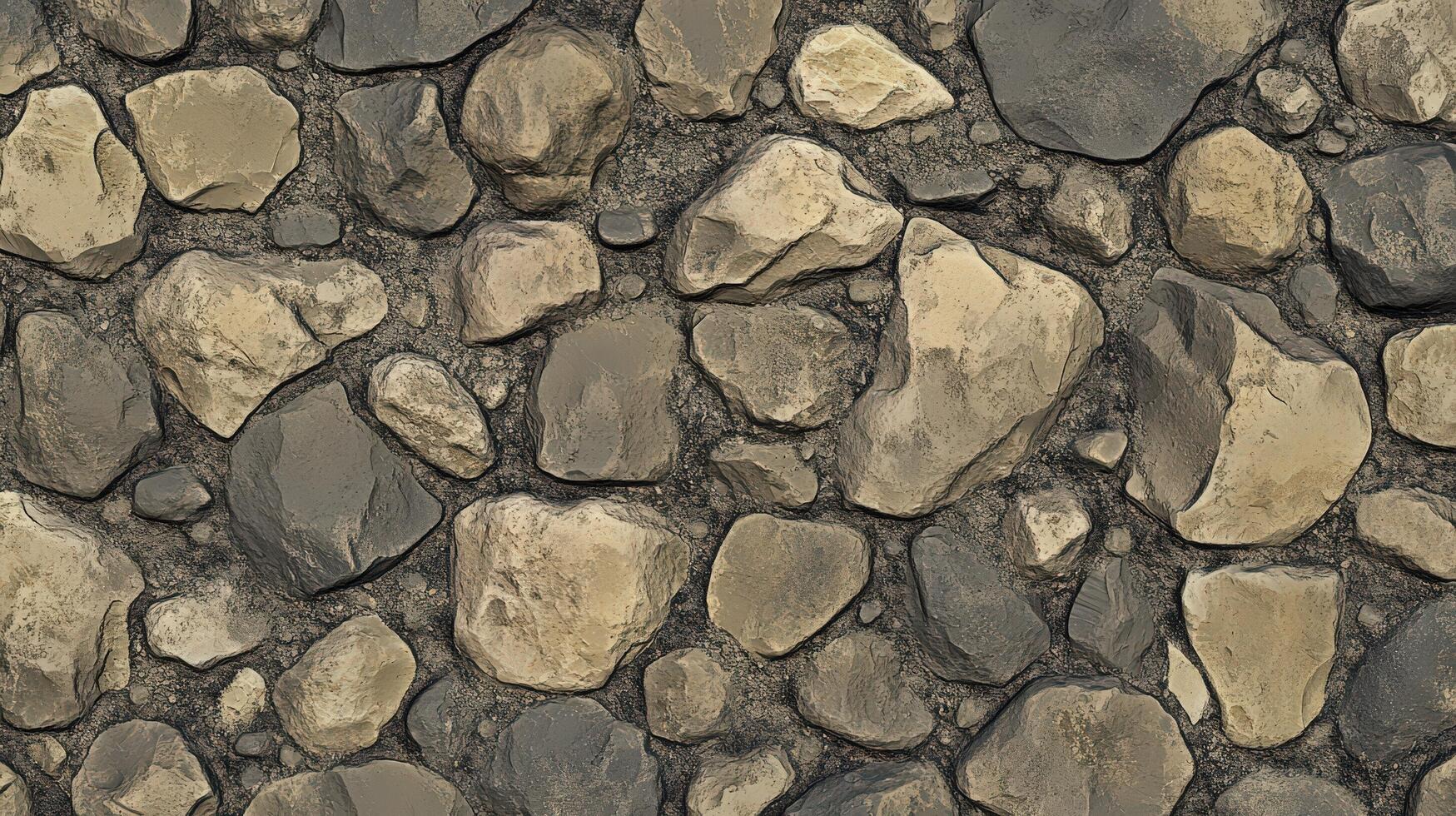 Cobblestone Pavement Texture Brown And Beige Stones photo