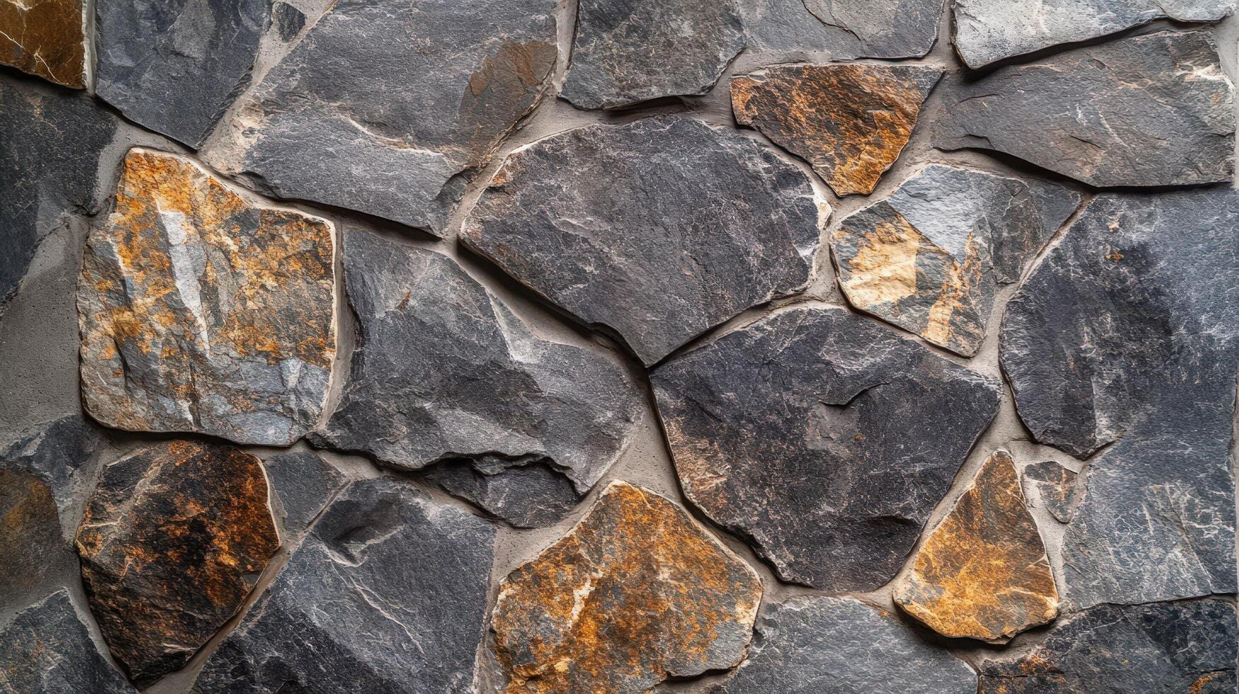 A stone wall with many different colors photo