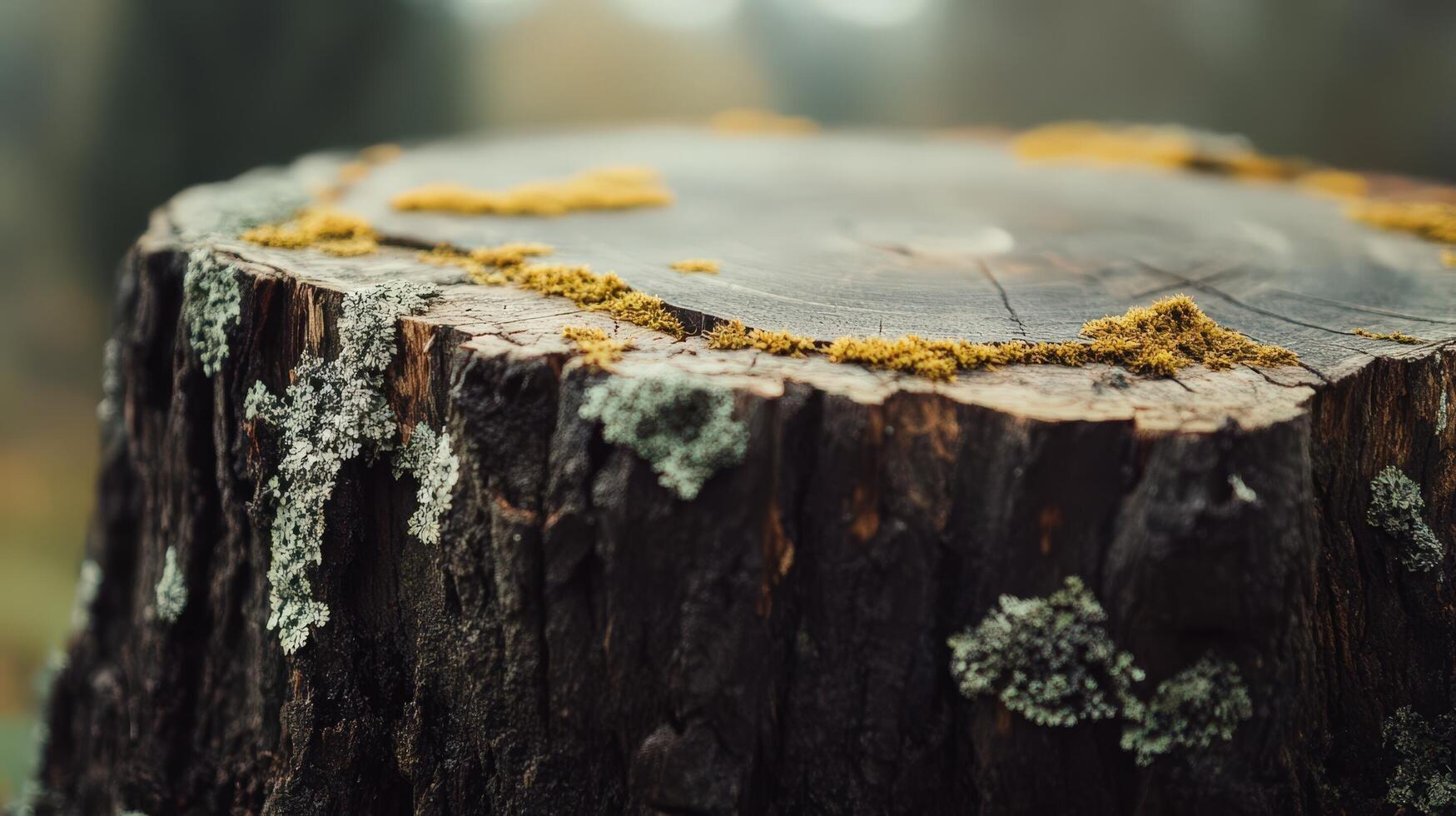 Moss Covered Tree Stump In A Forest Setting photo