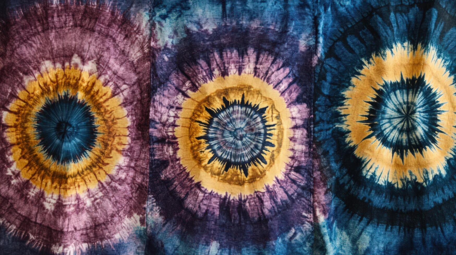 Abstract Tie Dye Fabric With Circular Patterns photo