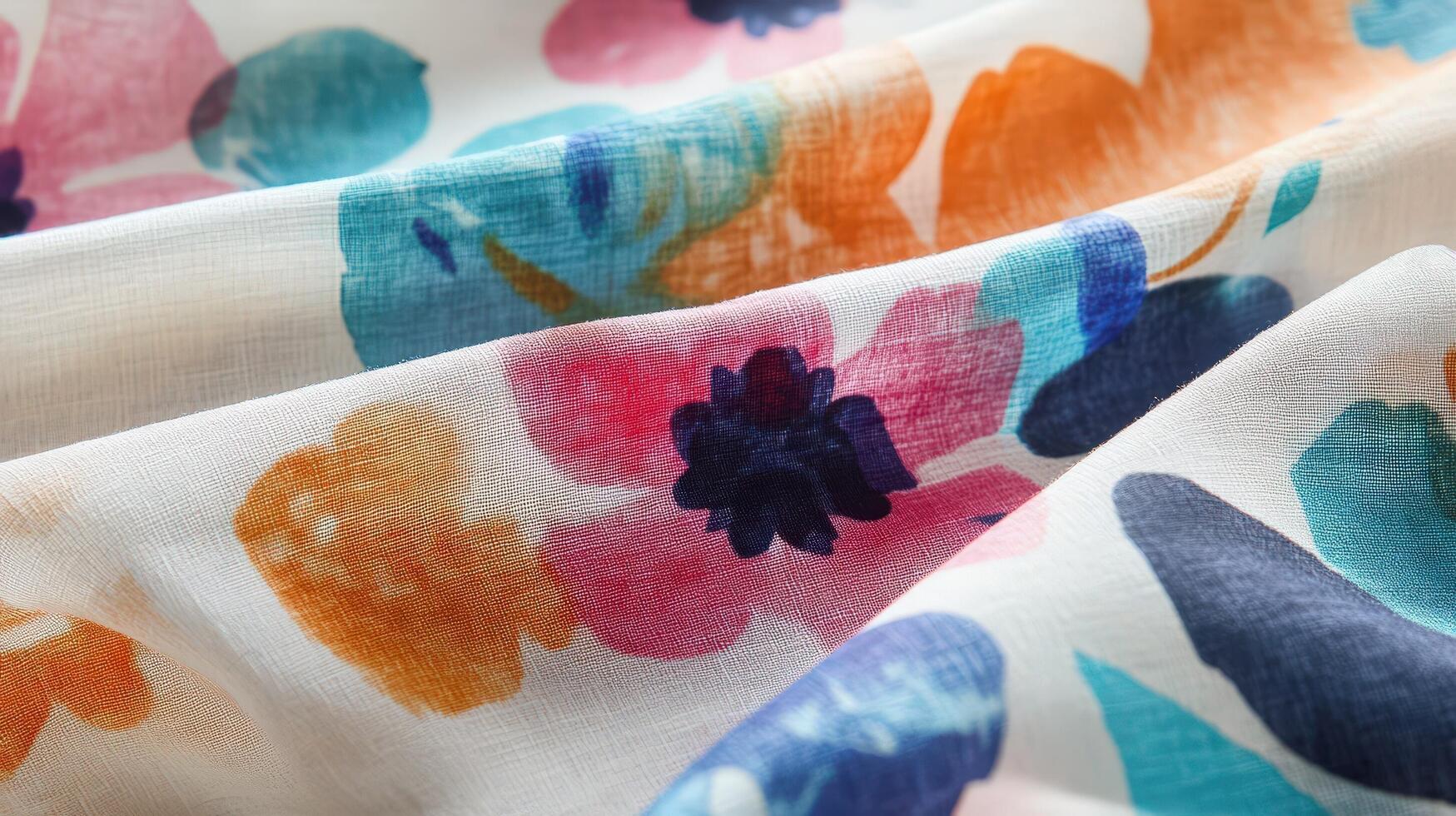 Abstract Floral Pattern on Soft Fabric Drape photo