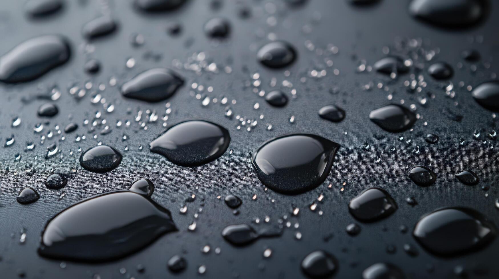 Water Droplets on a Dark Textured Surface photo