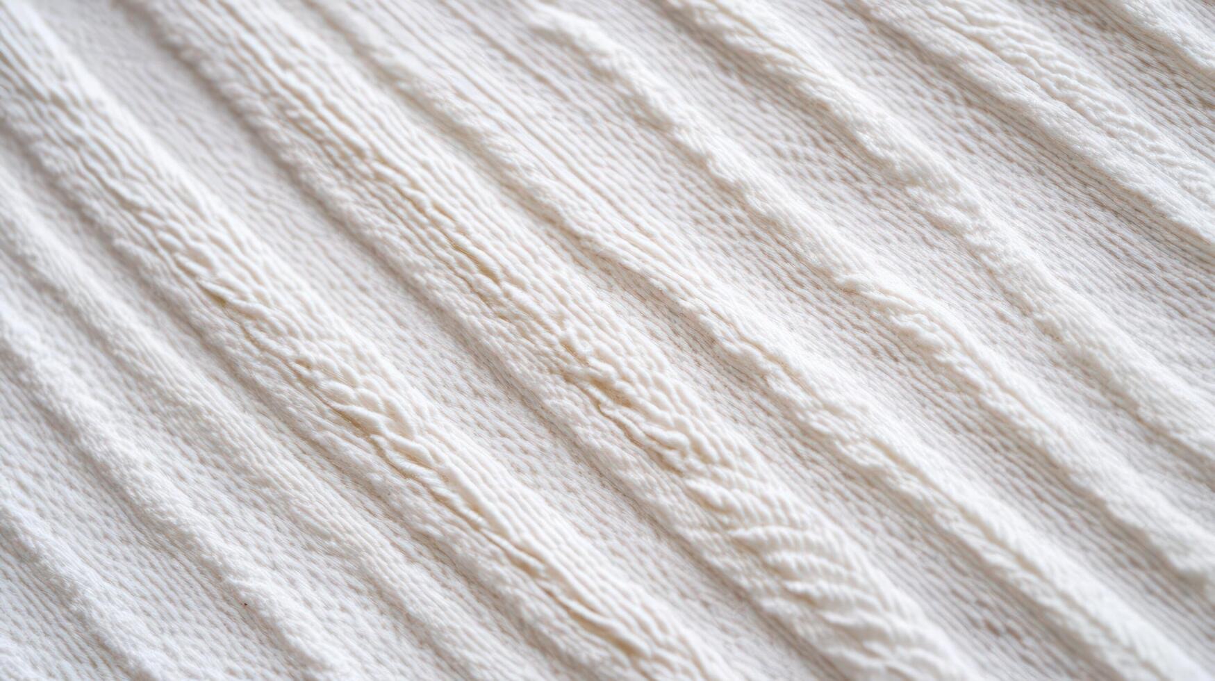 Close Up Of Textured Off White Fabric photo