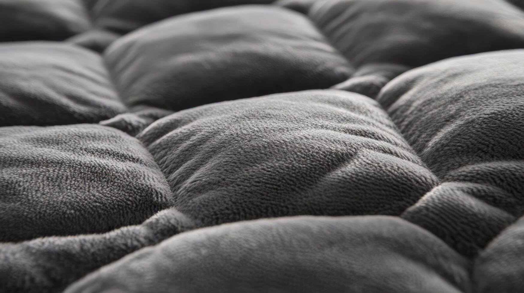 Gray plush quilted fabric texture background photo