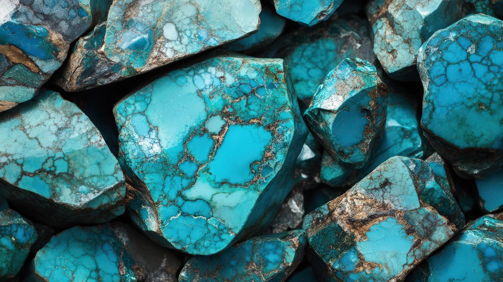 A Collection Of Rough Turquoise Stones photo