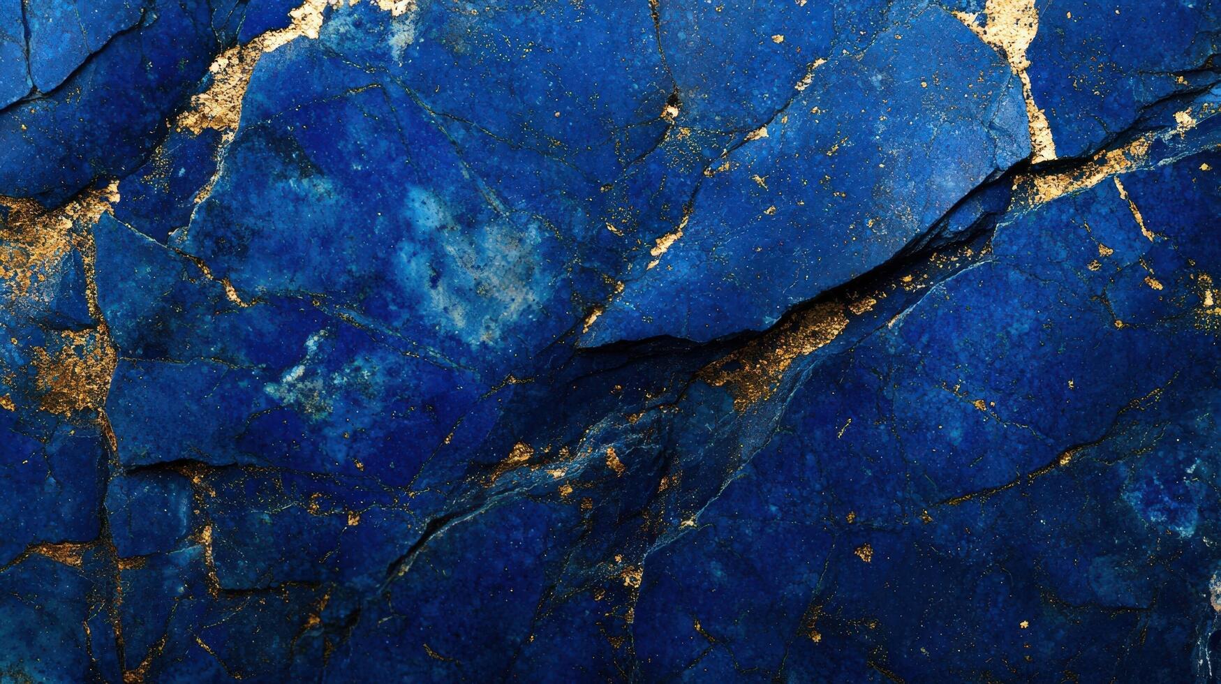 Deep Blue Lapis Lazuli Stone with Gold Veins photo