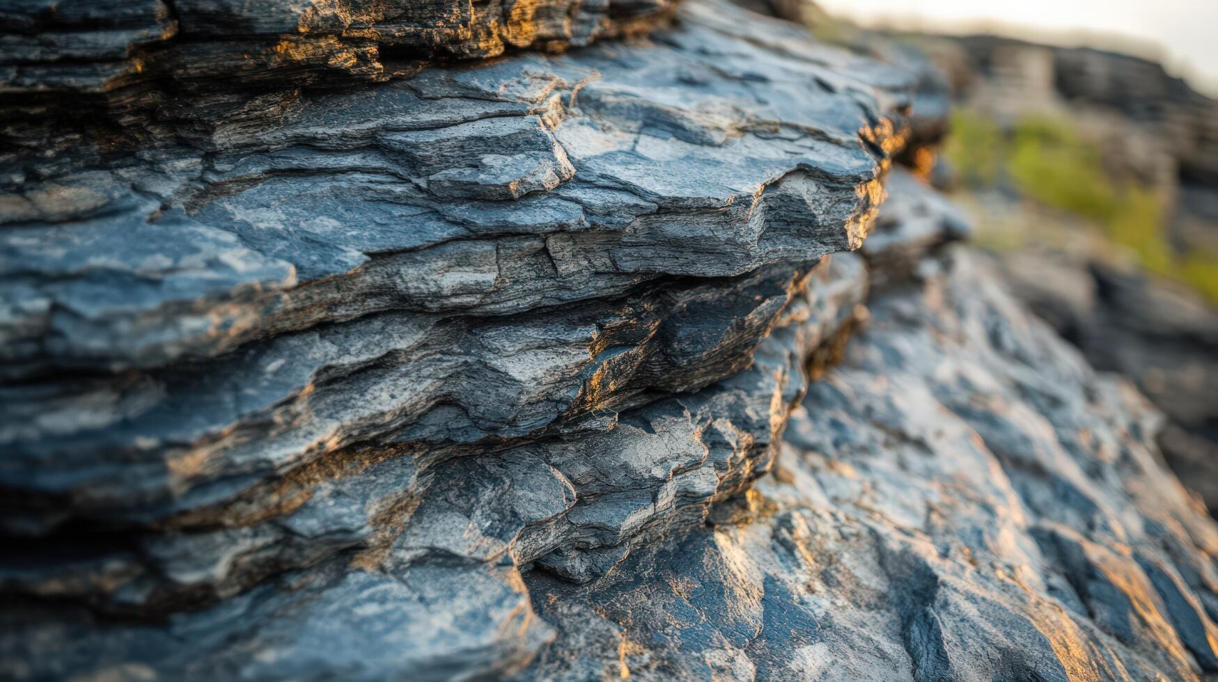 Layered Rock Formation Showing Textured Surface photo