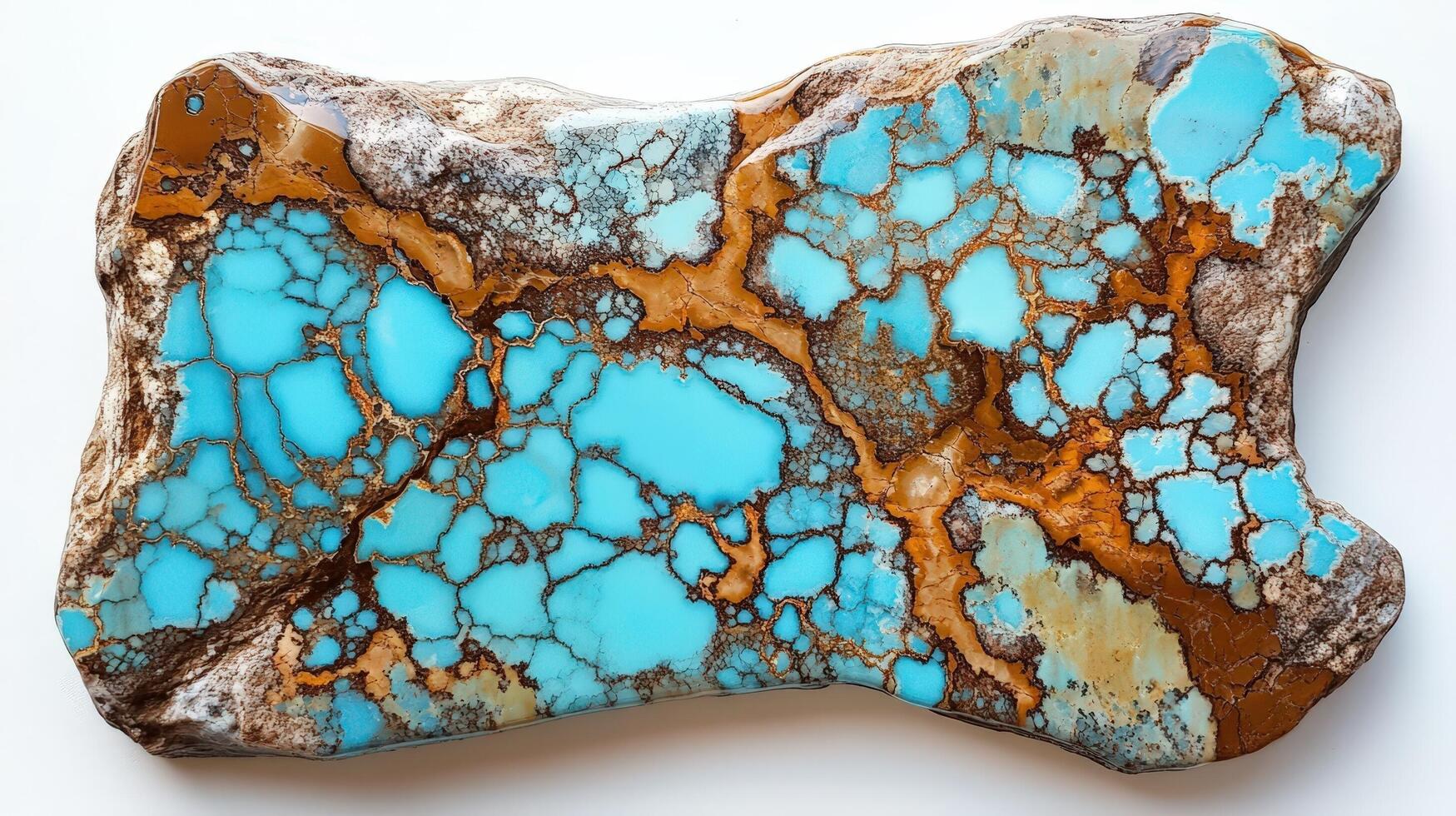 Vivid Turquoise and Brown Stone Specimen photo