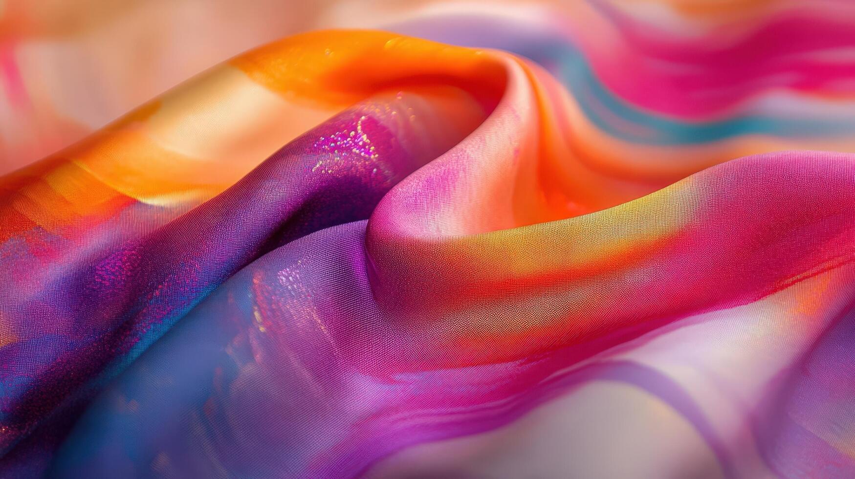 A colorful fabric with a wave pattern photo