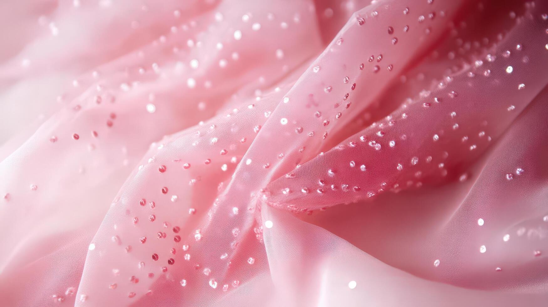 Pink Sequined Fabric Draped Softly Elegant Texture photo