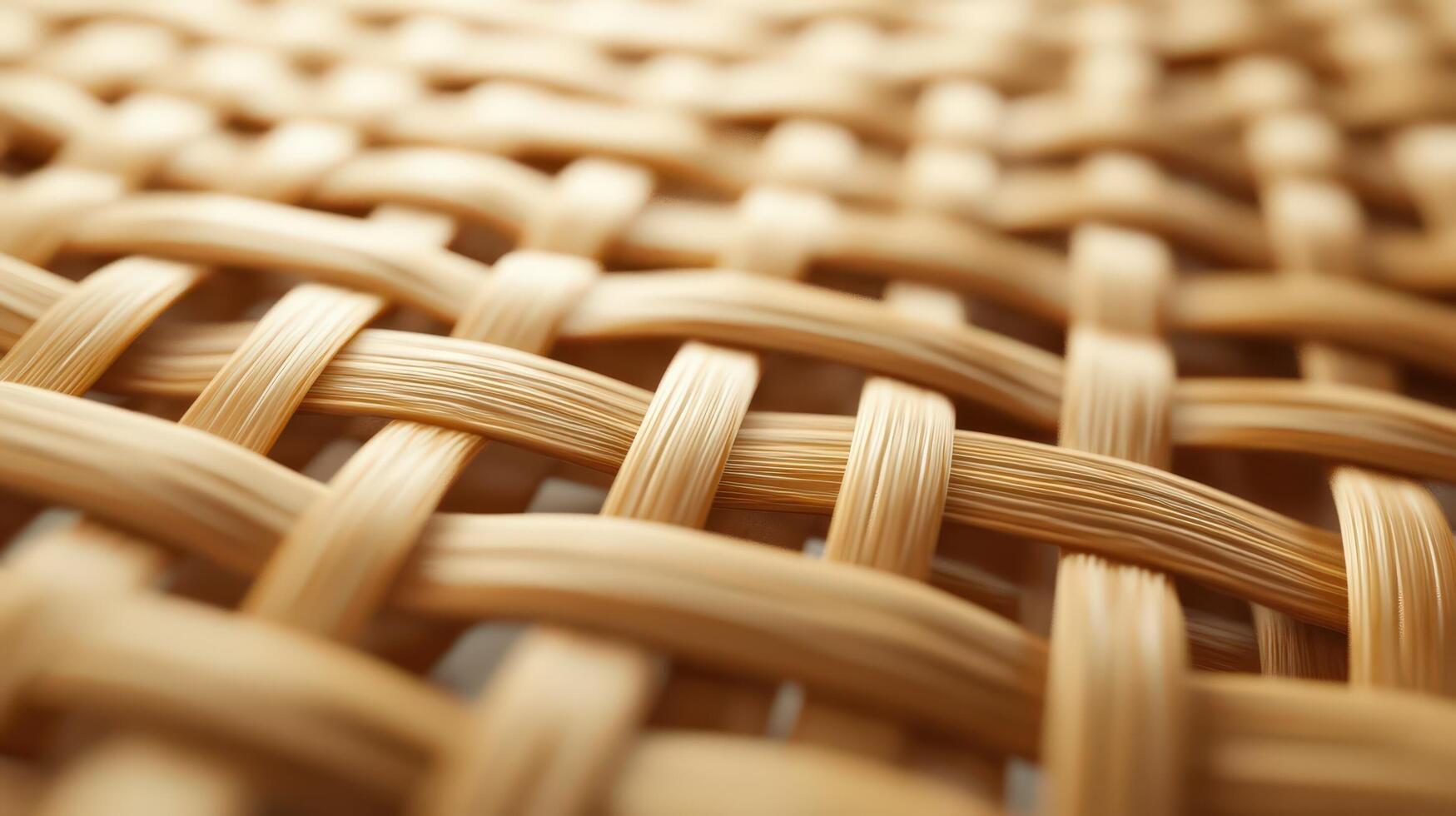 Woven Texture of Light Brown Intertwined Strips photo