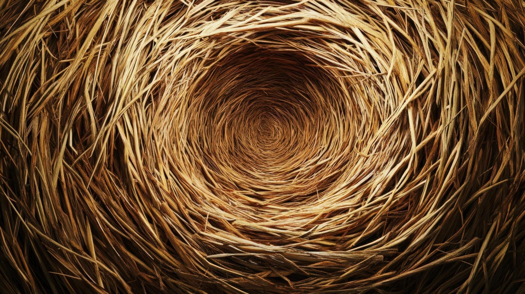 Abstract swirling pattern of dried grasses photo