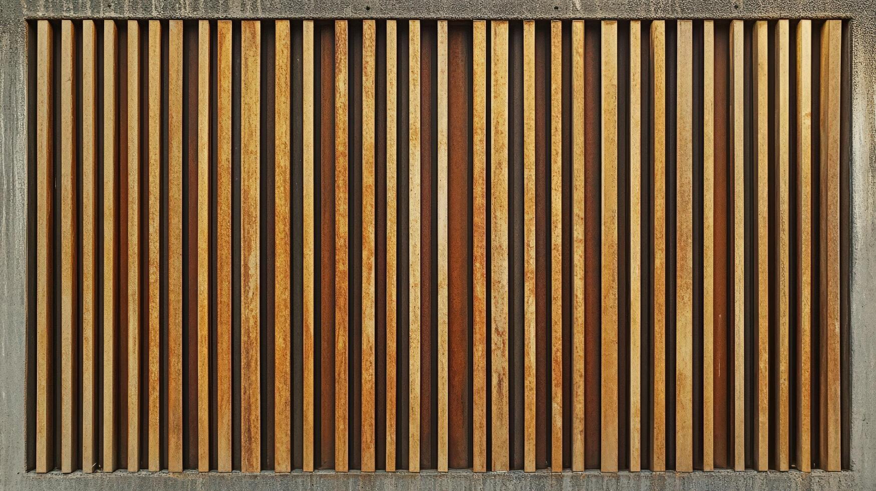 Vertical Wooden Slats Architectural Design Detail photo