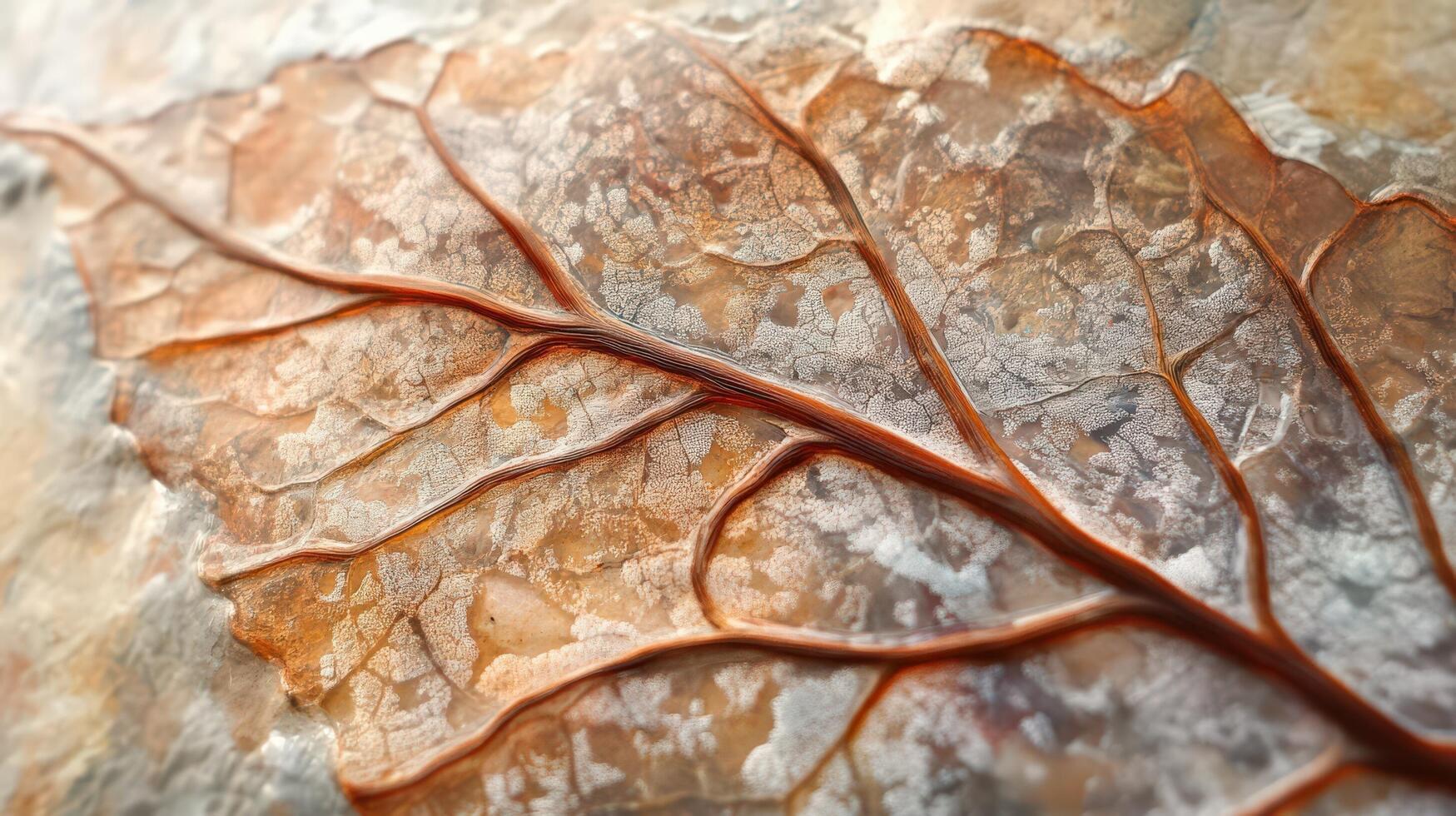 Preserved Leaf Veins Detailed Macro Photography photo