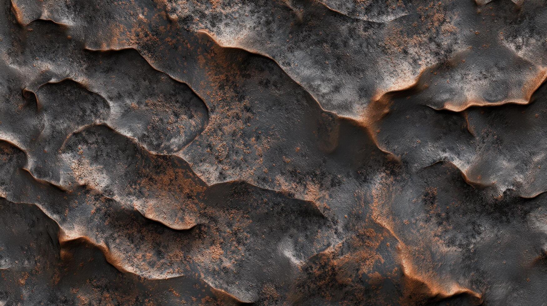 Abstract Dark Metal Texture With Undulating Surface photo