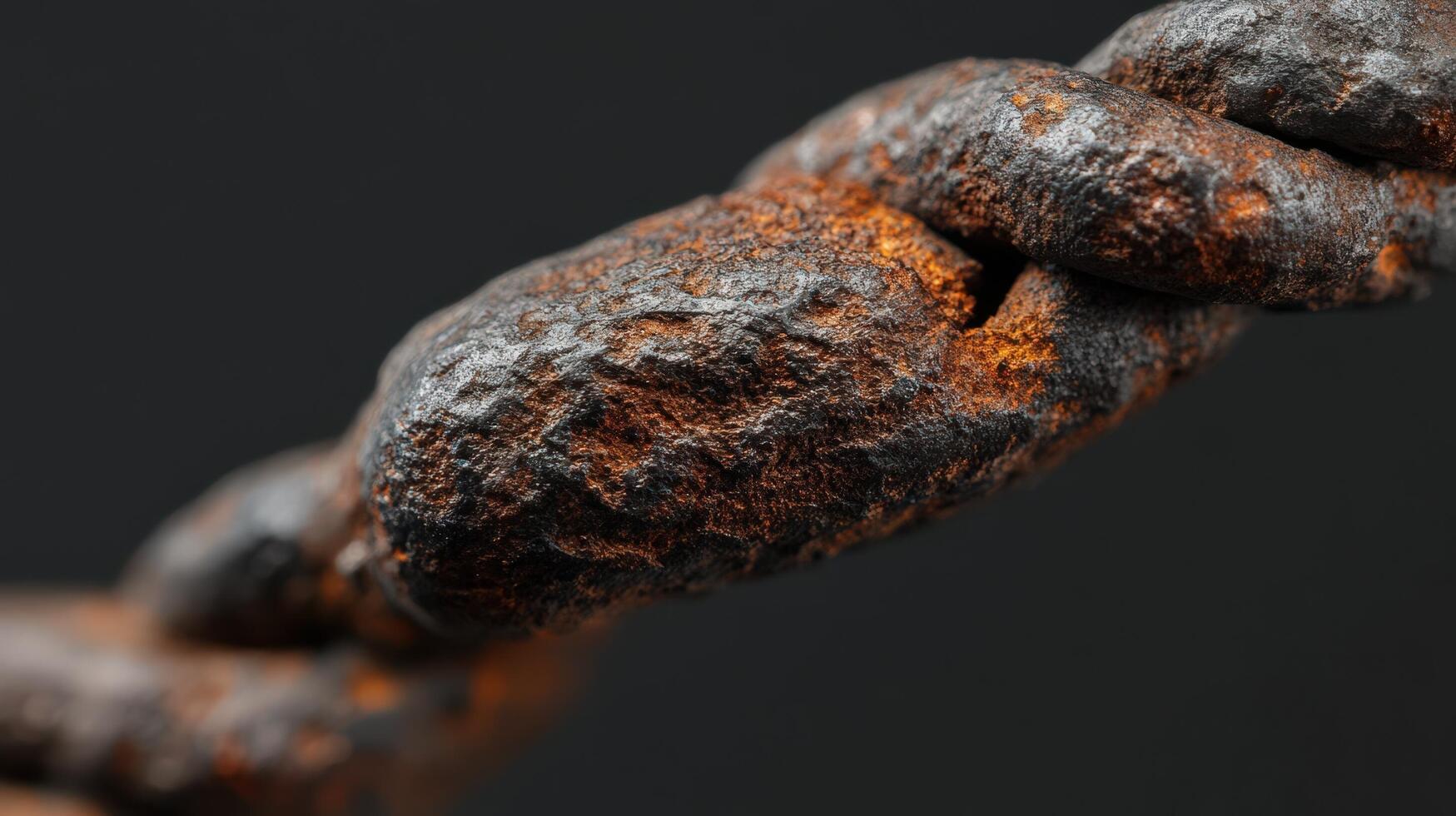 Closeup of a Rusty and Weathered Metal Chain photo