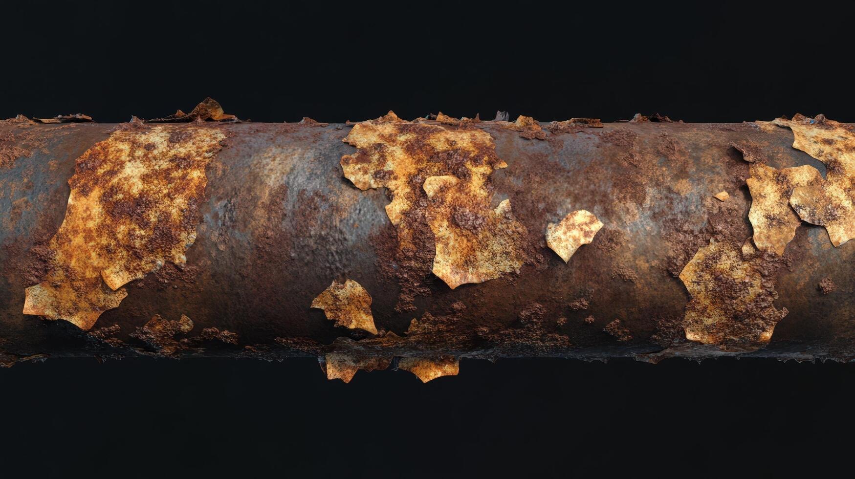 Heavily Rusted Metal Pipe Showing Extensive Corrosion photo