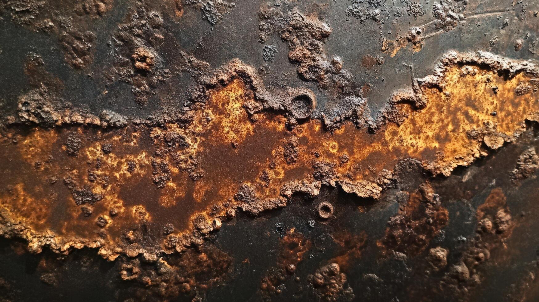 Heavily Rusted Metallic Surface Texture Detail photo