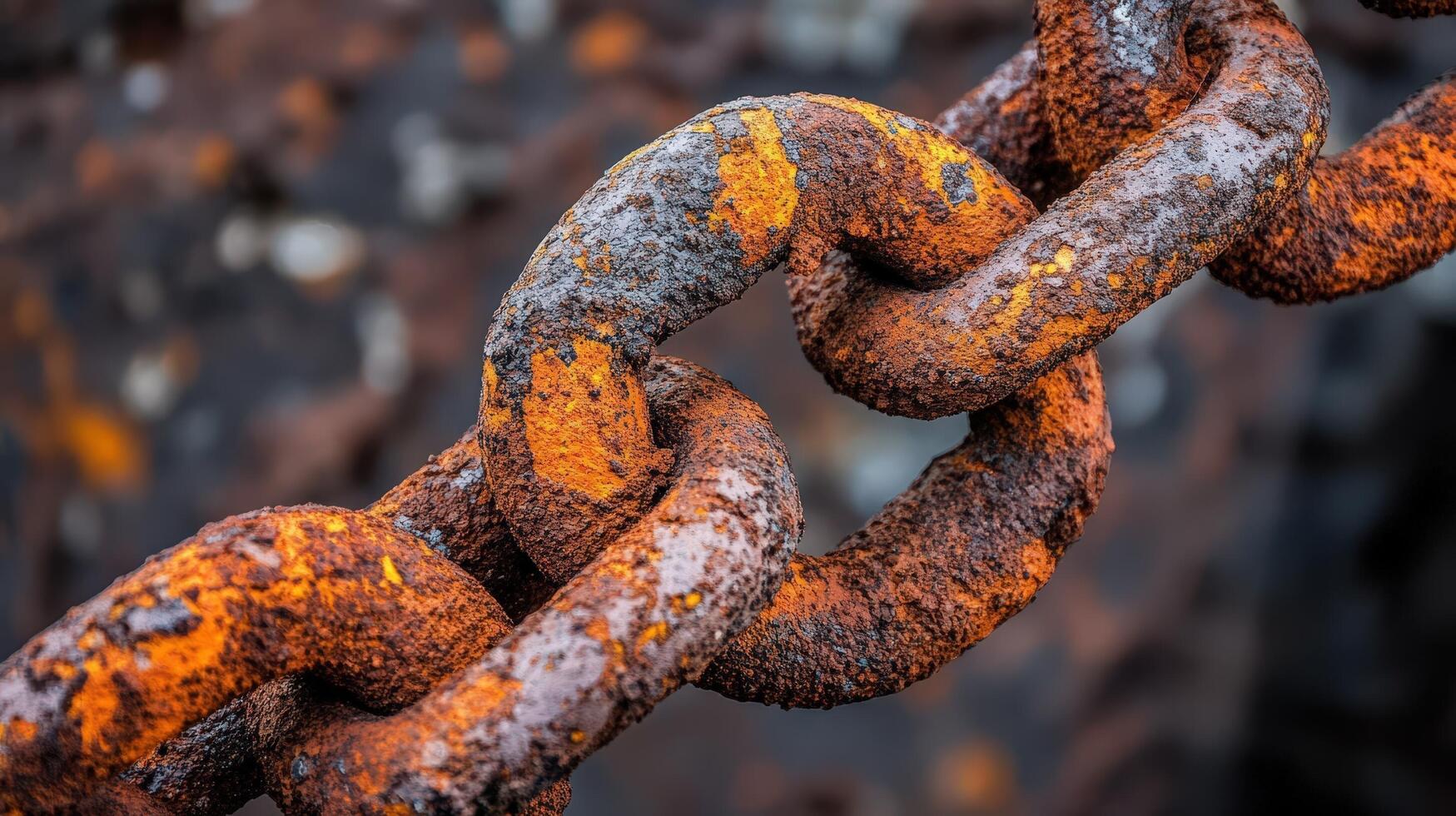 Rusty Chain Links Close Up Image photo