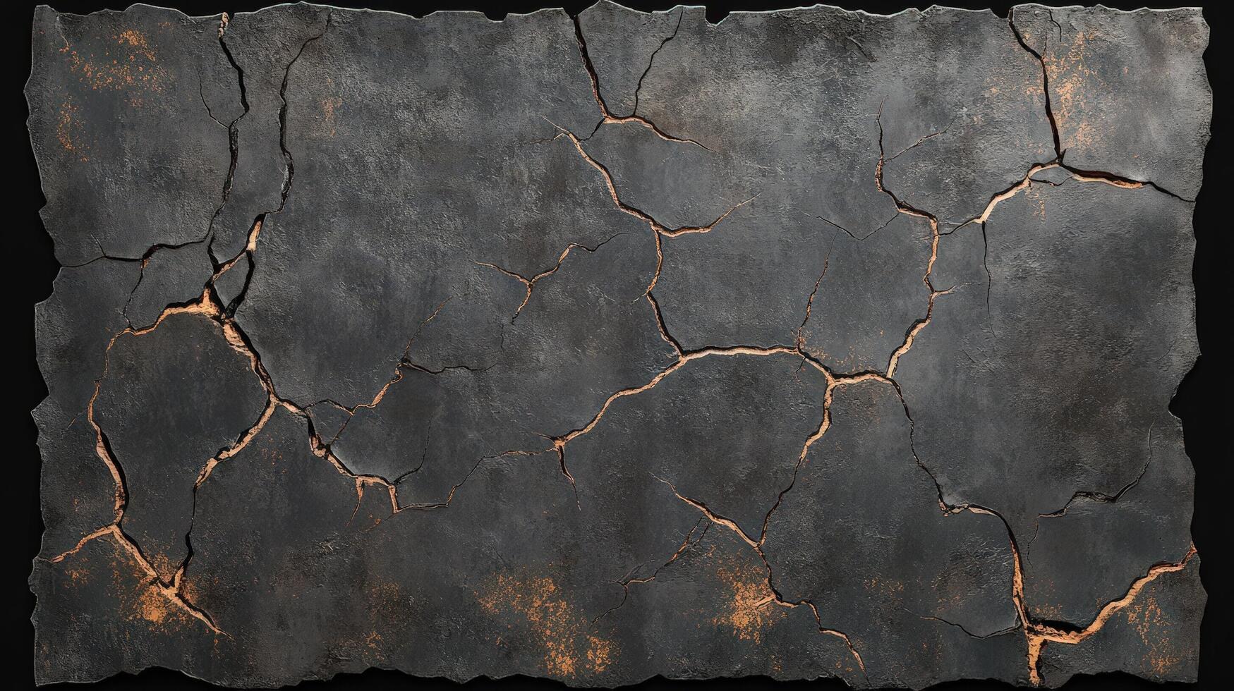 A cracked stone wall with cracks and cracks photo