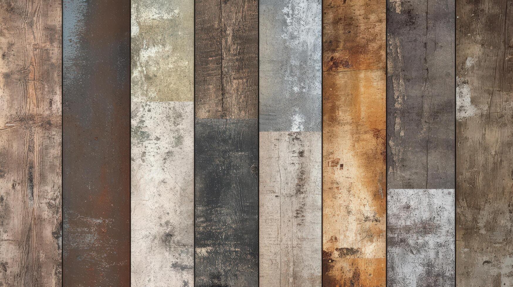 Vertical Arrangement Of Varied Wooden Planks Showing Texture photo