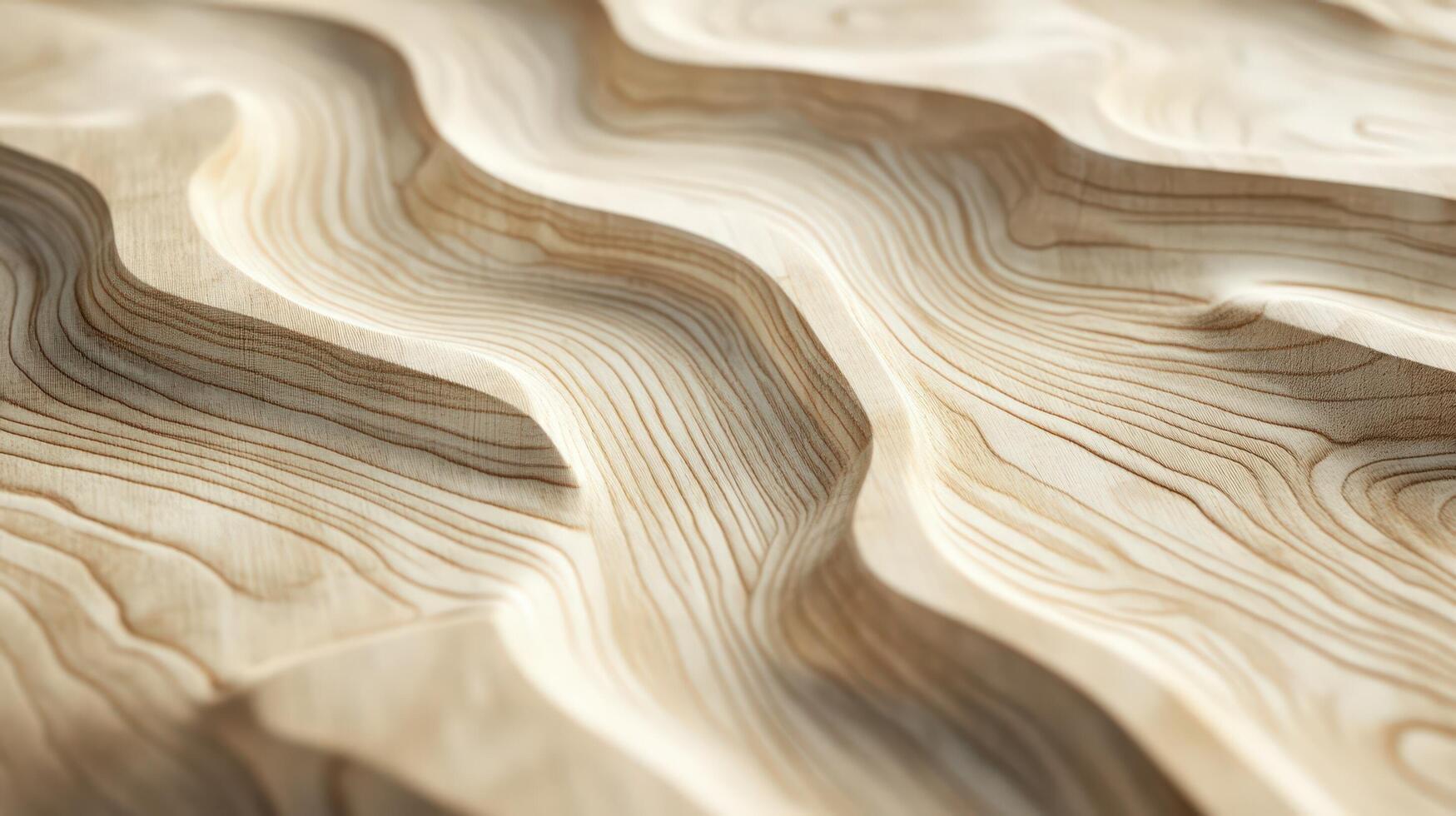 Abstract Wooden Surface With Wavelike Patterns photo