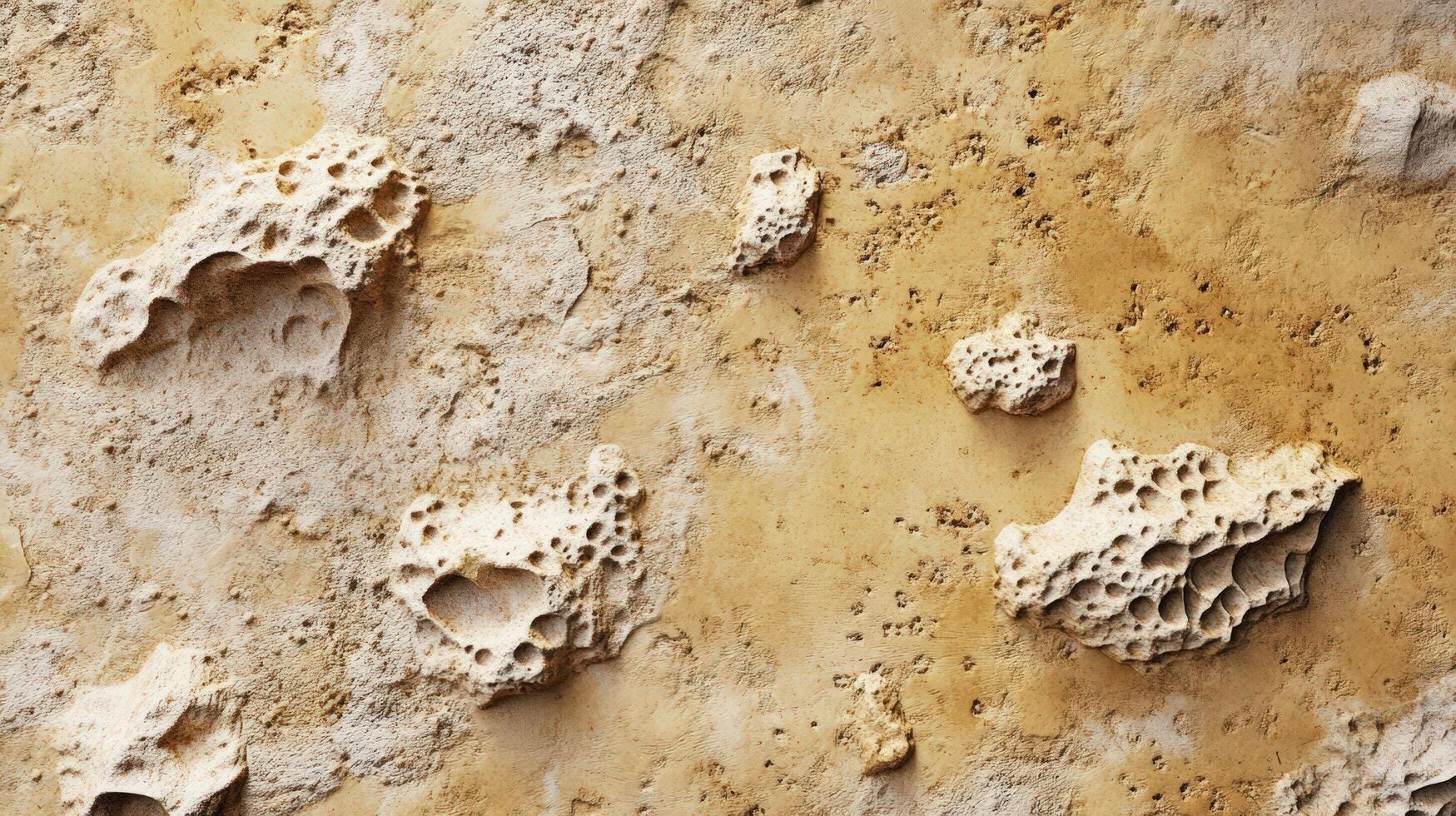 Textured Stone Surface With Irregular Pockmarked Formations photo