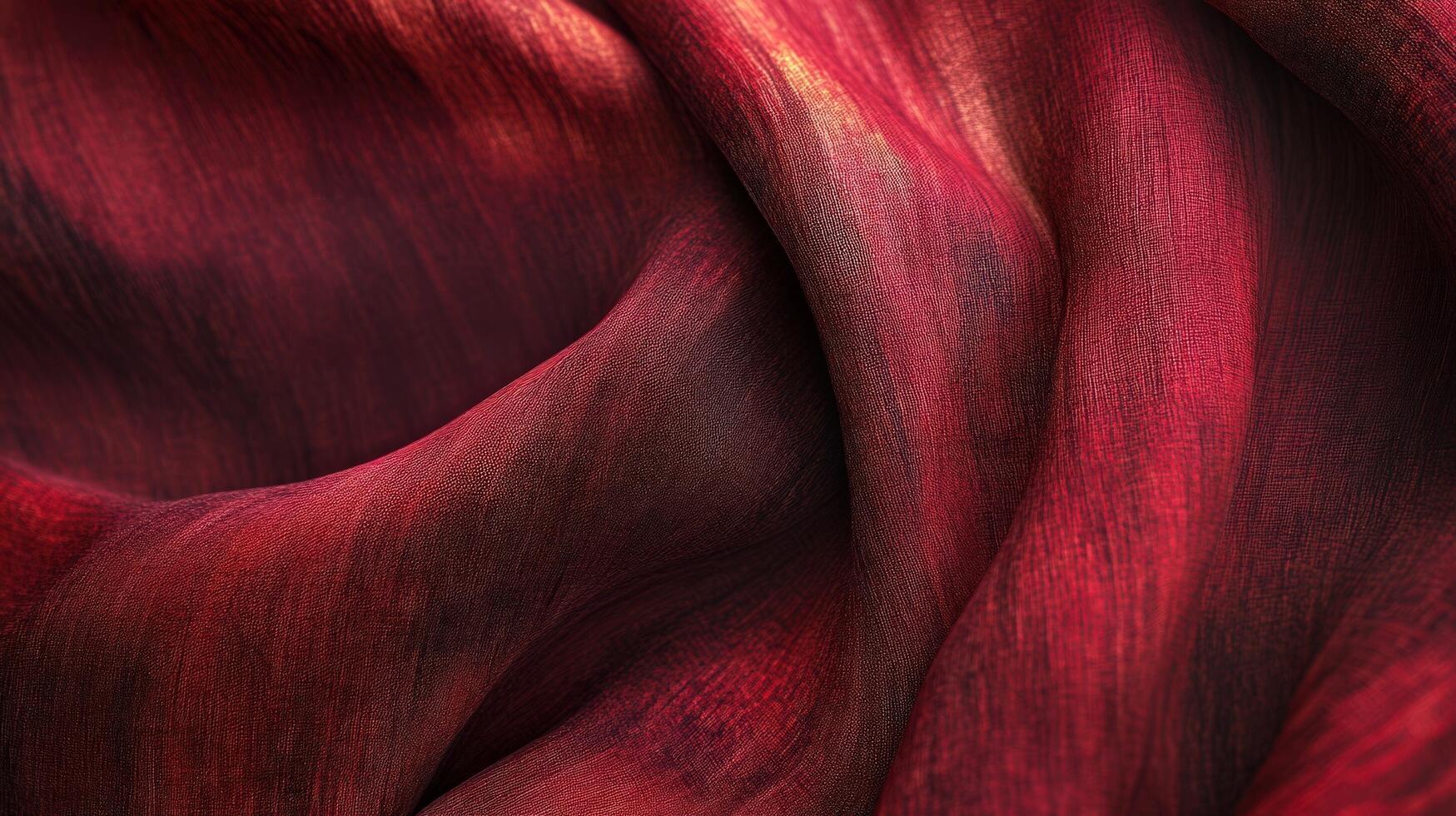 Rich Red Fabric Draped in Elegant Folds photo