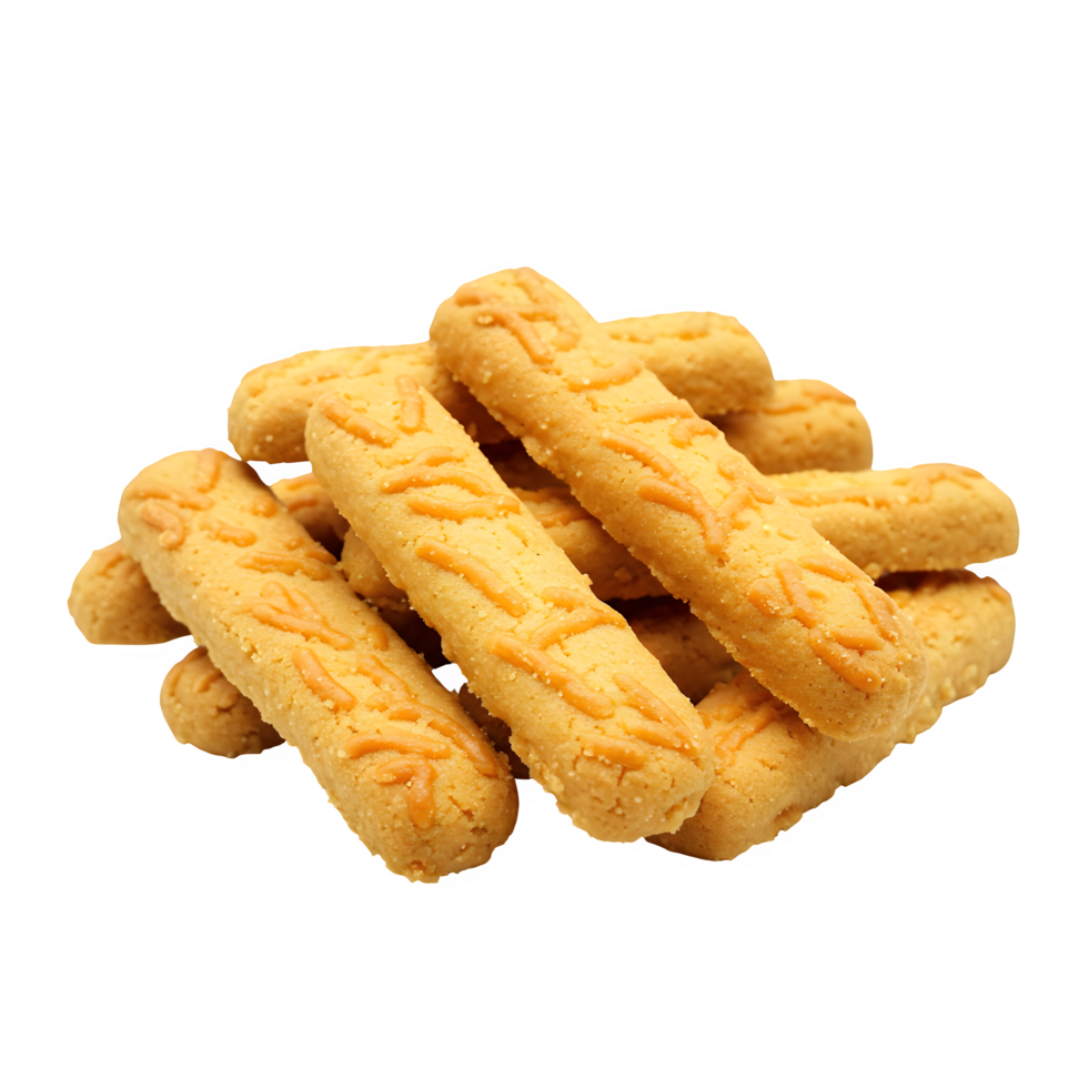 Kaasstengels are cheese cookies from Indonesia that exhibit Dutch culinary influence and are presented in a stick form. png